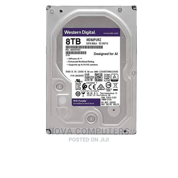 WD Purple Pro Surveillance Hard Drive - 8TB, 256MB