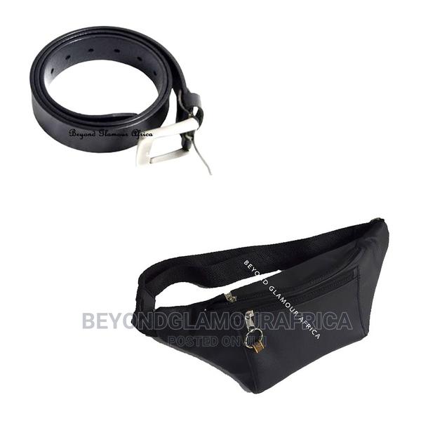 Genuine Leather Waist Bag and Belt Combo - main view