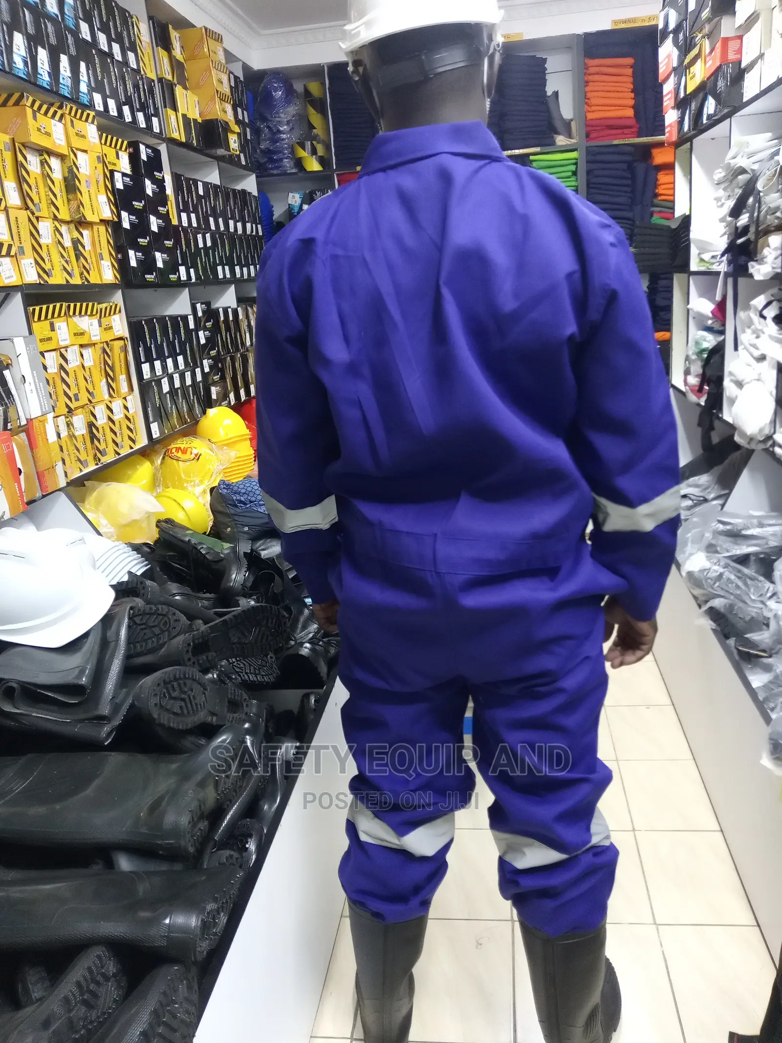 Overalls-blue With Reflective Strip