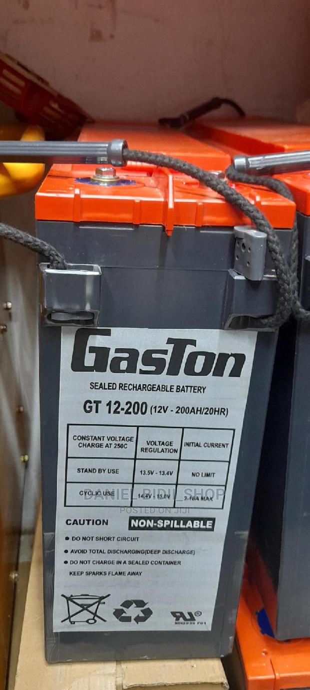 Gaston Slim AGM Deep Cycle Battery Gt 12v-200ah-20hr