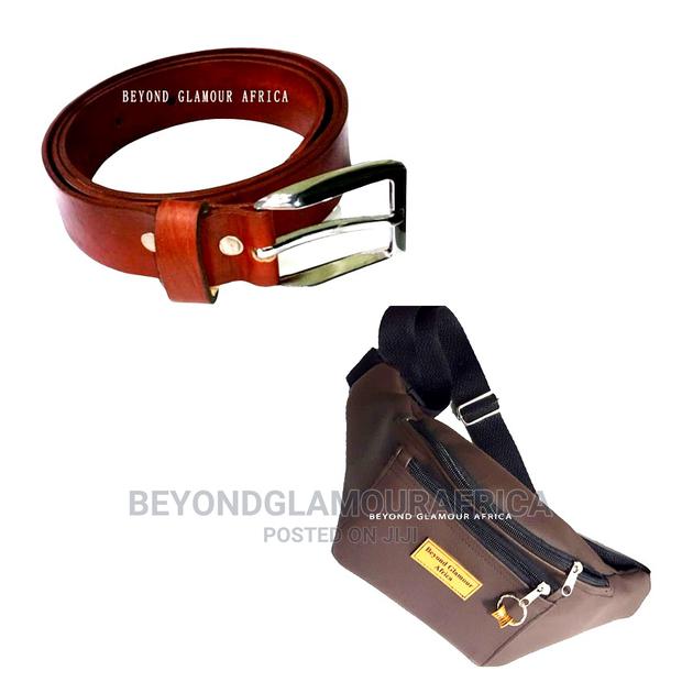 Genuine Leather Waist Bag and Belt Combo - thumbnail 3