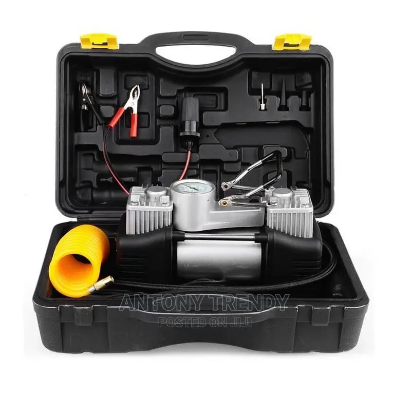 Double Cylinder Portable Car Tyre Inflator Air Pump 12V Air