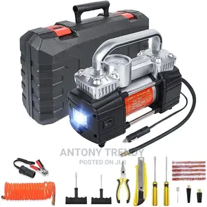 Double Cylinder Portable Car Tyre Inflator Air Pump 12V Air