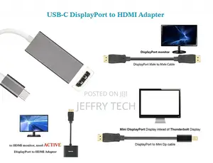 USB Type C to Displayport/Dp Male to Female Converter for Ma