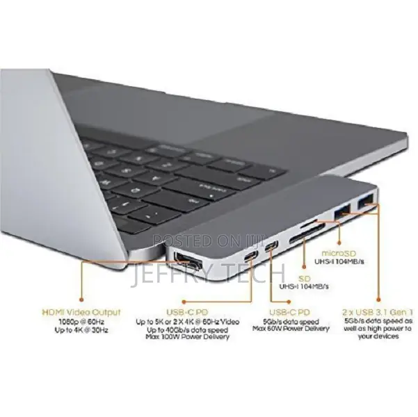 Usb-C Hub 7 in 1 for Macbook Pro 4KHDMI Multi Port Type C Hu