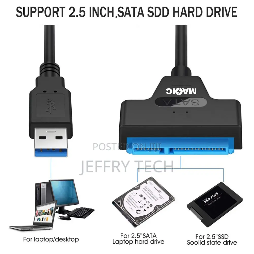 Hot Sell Factory Price 20cm USB 3.0 to SATA Adapter for 2.5