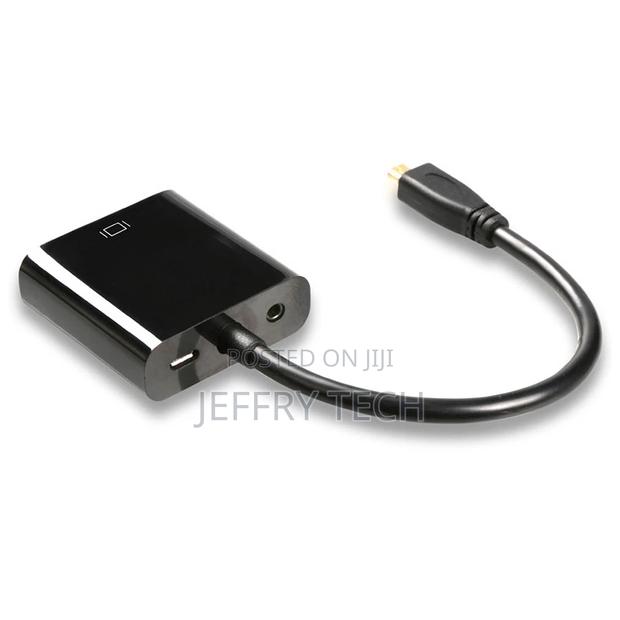 Micro HDMI Male to VGA Female Adapter Cable Audio Converter - thumbnail 3