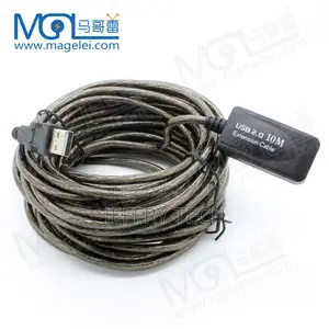 Usb 2.0 Bare Copper Extend Male to Female Transparent 10m