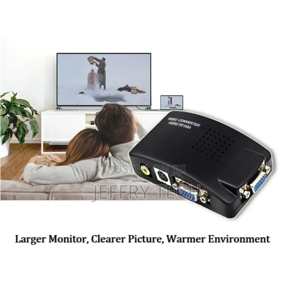 AV to VGA Adapter RCA VGA Video Converter PC Laptop Video TV