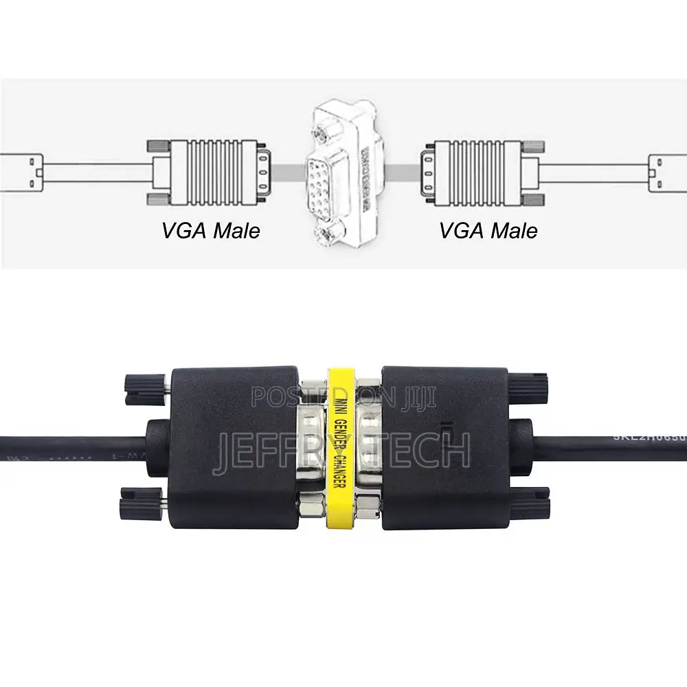 VGA SVGA Coupler HD15 Female to Female Mini Gender Changer C