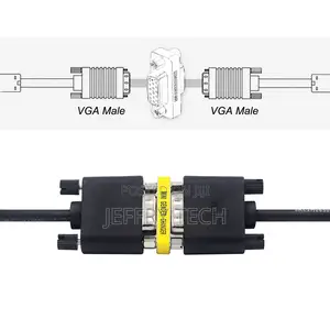VGA SVGA Coupler HD15 Female to Female Mini Gender Changer C