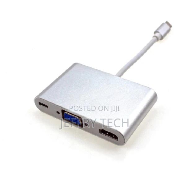 Type C to HDMI USB3.0 PD VGA With Audio USB Hub Type C 5 In