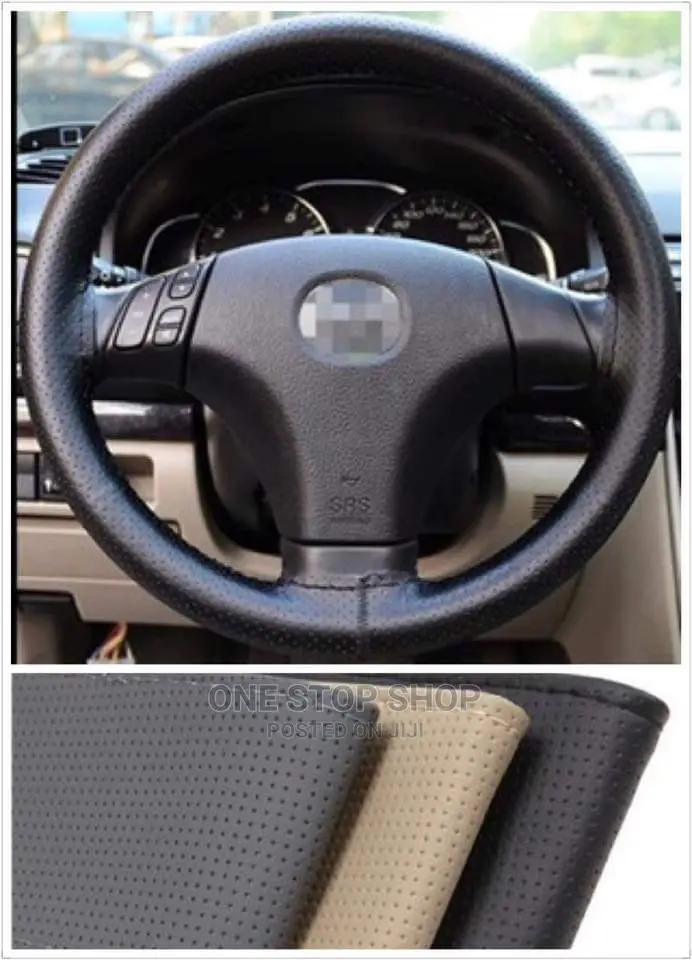 Leather Hand Sewing Steering Cover