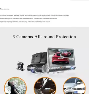 3 Lens Camera DVR 1080 4" Video Recorder