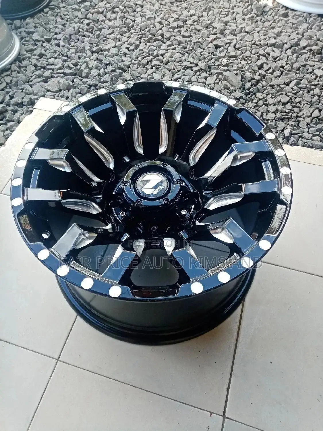 Rims Size 16 6hokes for Prado Black With Silver