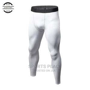 White Compression Pants - main view
