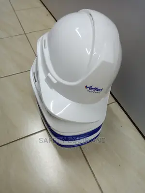 Helmets-Branded White and Blue Helmets
