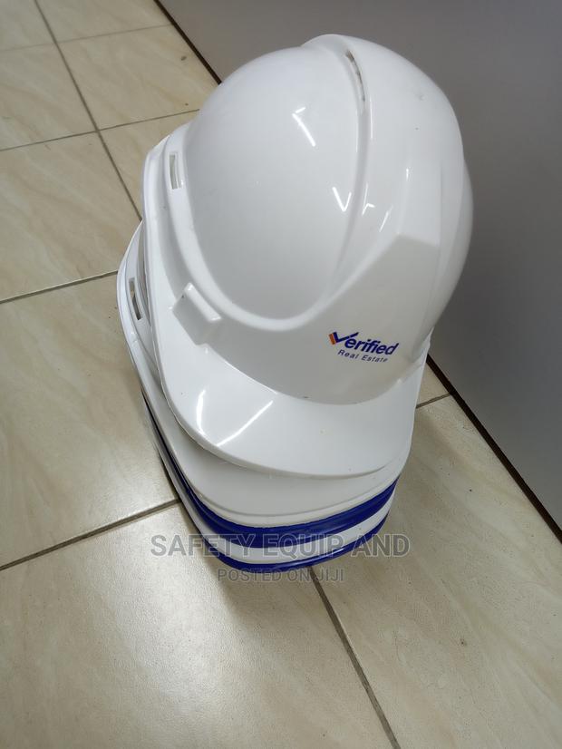 Helmets-Branded White and Blue Helmets