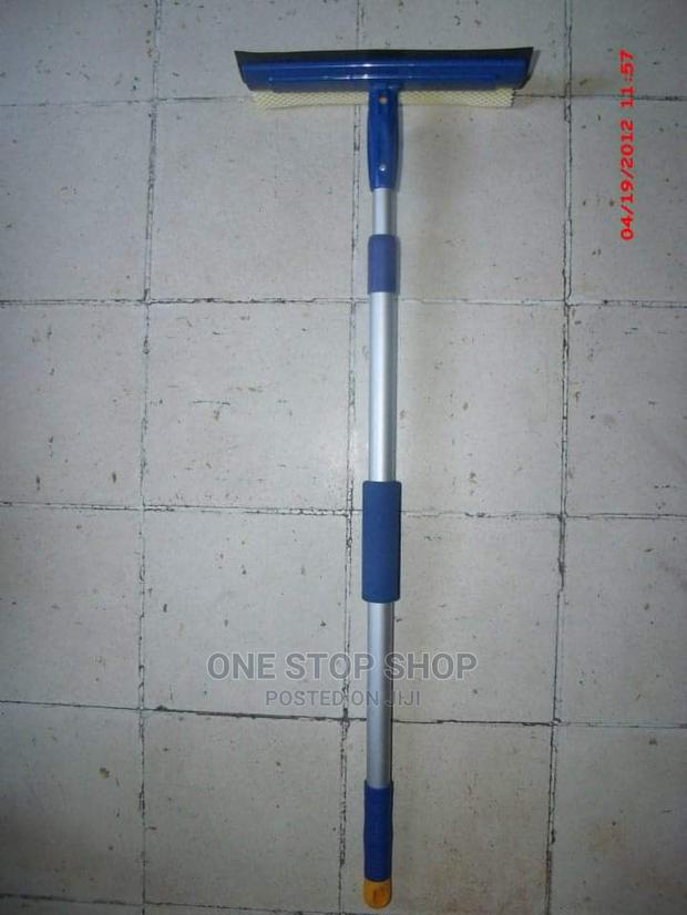 Colour Coded Window Glass Squeegee and Long Handle - main view