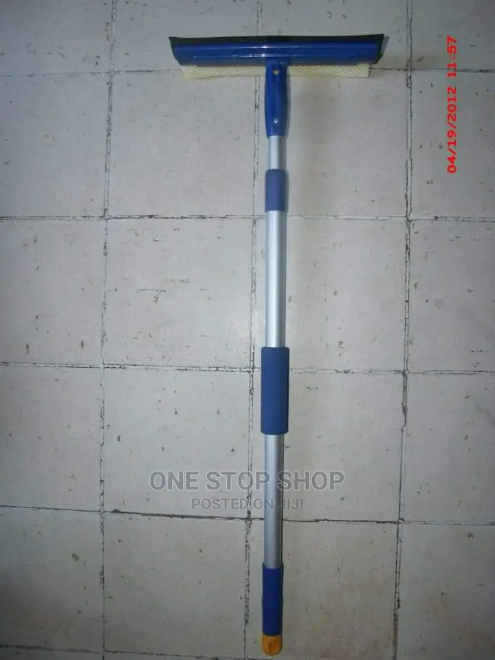 Colour Coded Window Glass Squeegee and Long Handle
