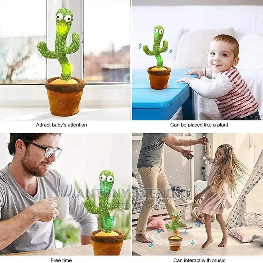Sing Cactus Mimicking Toy,Funny Dancing Cactus Toy,Luminous