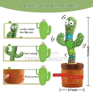 Amazing Electric Dancing Singing Cactus Toy