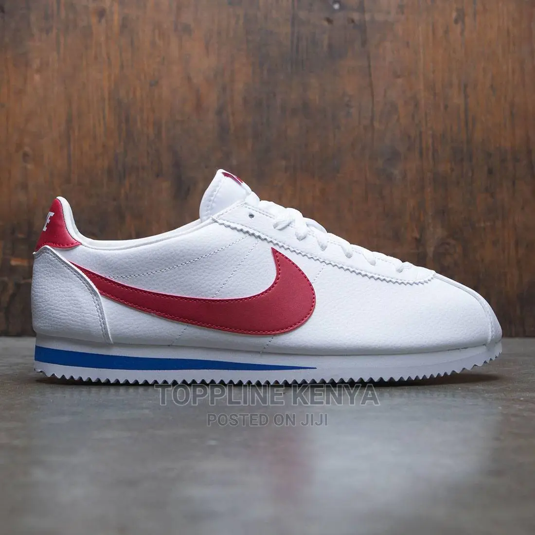 Nike Cortez Leather Sneakers in White With Red Swoosh in Nairobi ...