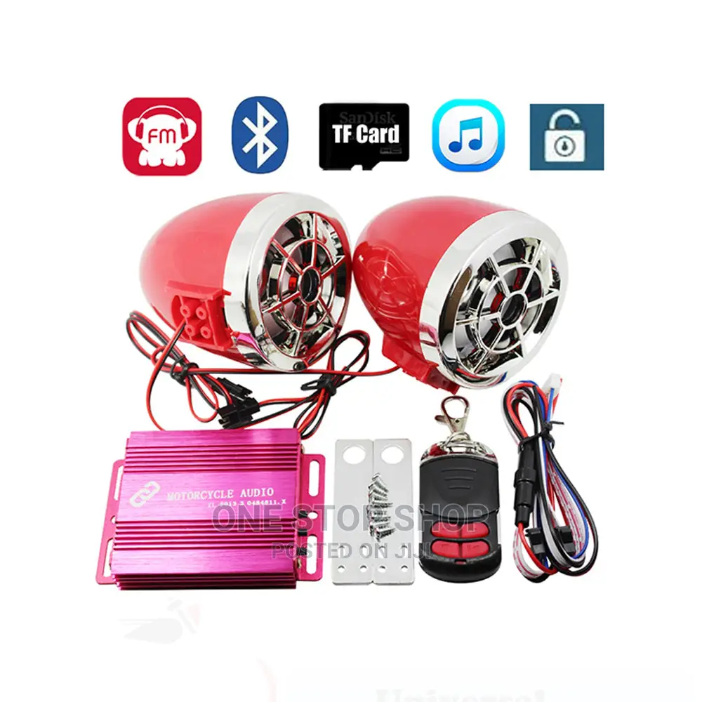 Motorbike Audio Bluetooth Speaker Plater With TFT,USB,FM,MP3