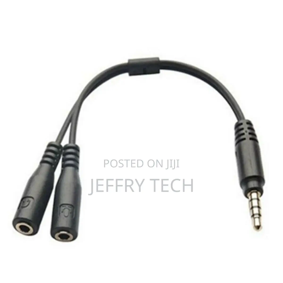 3.5mm Stereo Audio Male to 2 Female Headphone Mic Y Splitter