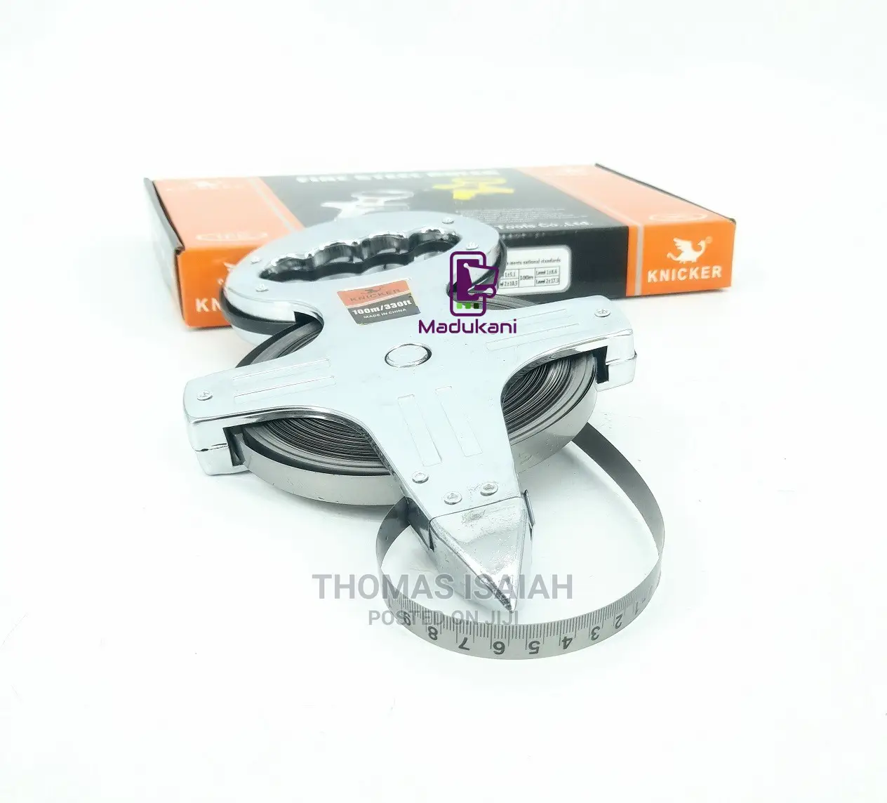 100m 300ft Stainless Steel Open Reel Surveyor Tape Measure