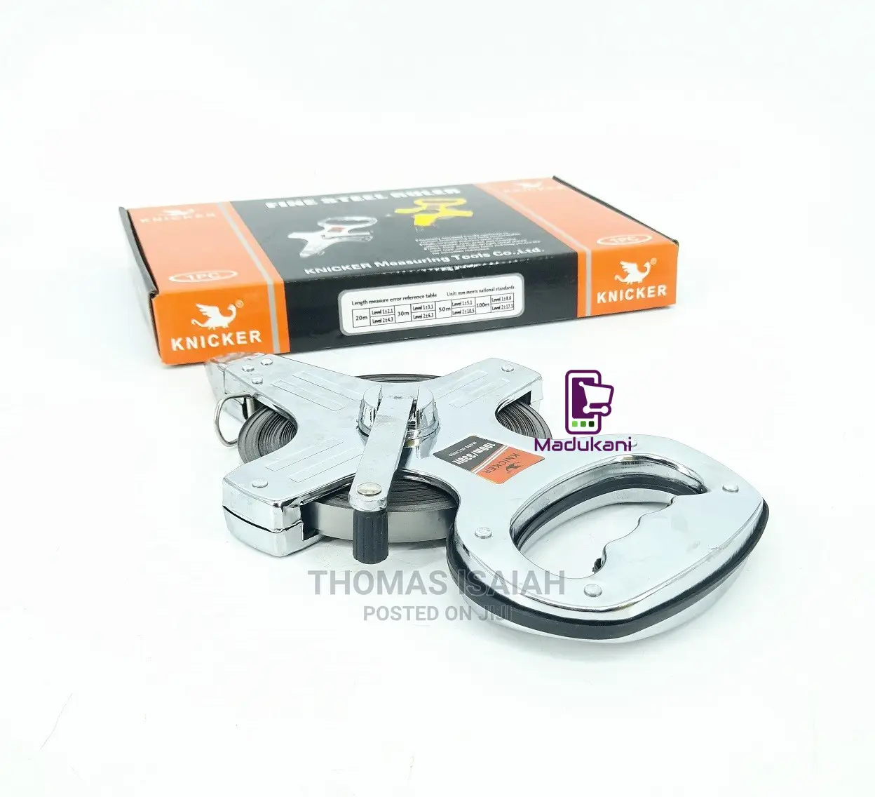 100m 300ft Stainless Steel Open Reel Surveyor Tape Measure