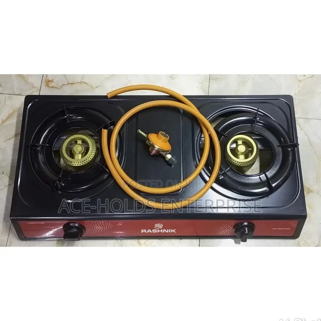 Brand New Rashnik Black Two Burner Gas Stove Cooker