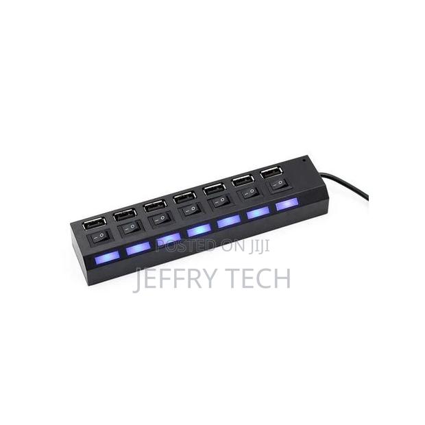 Generic 7 Port USB Hub USB2.0 With Switch High Speed USB Tra - main view