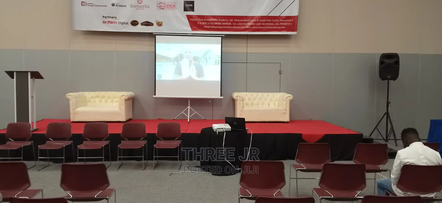 Todays Expo at Sarit Centre. Projector Screen Hire