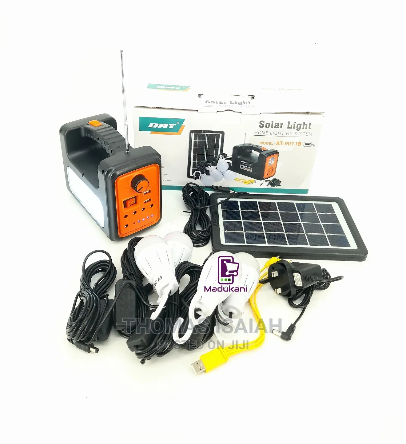 DAT AT9011B Solar Home Lighting System With Bluetooth Radio