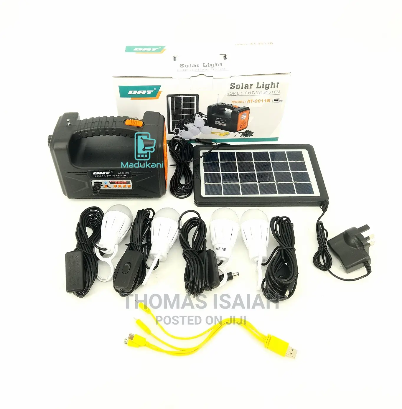DAT AT9011B Solar Home Lighting System With Bluetooth Radio