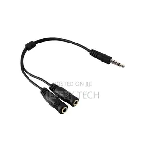 3.5mm 2-In-1 Audio Cable High Fidelity Adapter Male to Femal