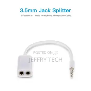 3.5mm Jack Splitter 2 Female to 1 Male Headphone Microphone