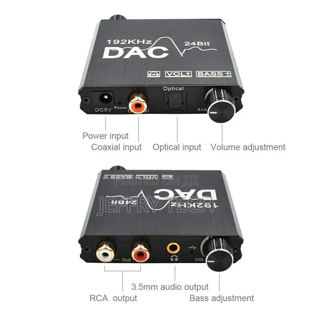 Digital to Analog Audio Converter 192khz 24bit Dac Optical C
