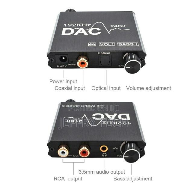 Digital to Analog Audio Converter 192khz 24bit Dac Optical C - thumbnail 2