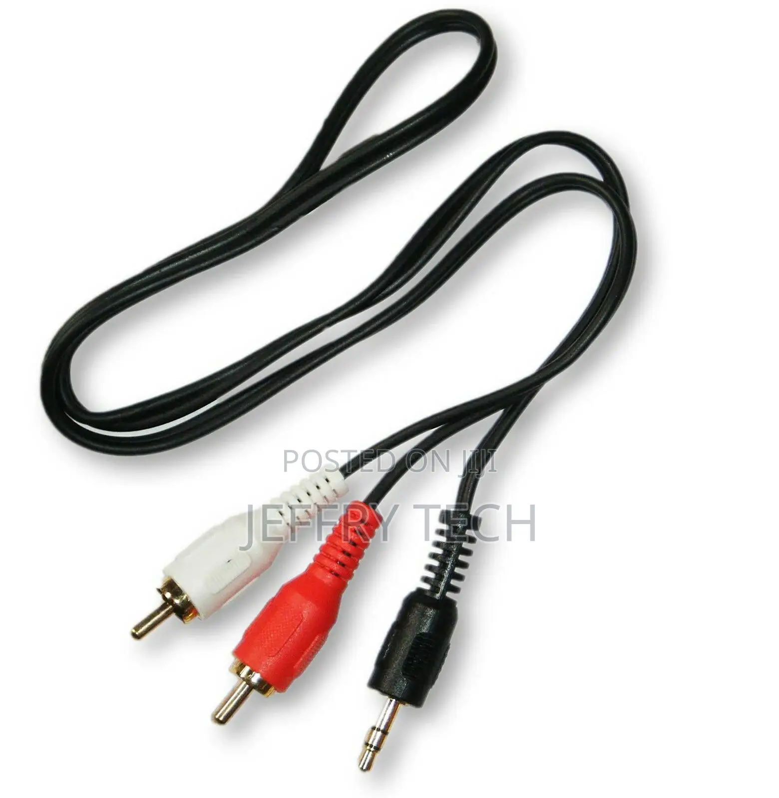 1 Metre 3.5mm Jack Plug to TWIN 2 X RCA PHONO Audio Lead GOL