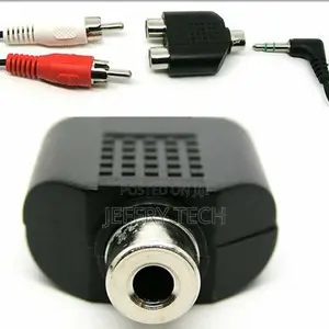 3.5mm Female to Dual 2 RCA Female Jack Y Splitter Audio Adap