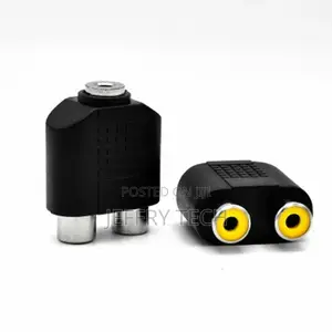 3.5mm Female to Dual 2 RCA Female Jack Y Splitter Audio Adap