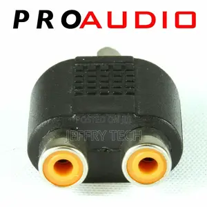 Y Double Adaptor 1RCA Male to 2RCA Female for RCA Cables