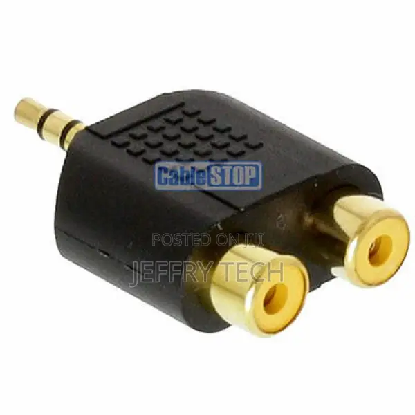 Stereo Mini Headphone 3.5 Mm Jack Plug to TWIN 2 RCA PHONO S