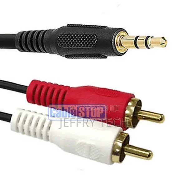 20cm Stereo Mini Headphone 3.5mm Jack Plug to TWIN 2 RCA PHO