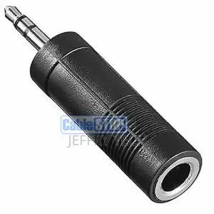 3.5mm Stereo Plug to 6.35mm Mono 1/4" Jack Female Socket AUD