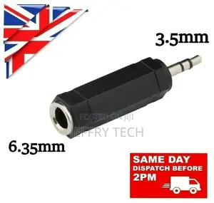 Big to Small 6.35mm Female to 3.5mm Male Jack Plug Audio Ste