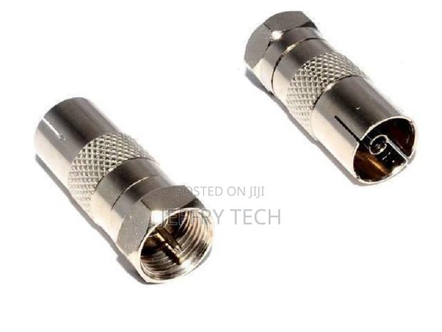 F Type Plug Male Screw Connector Socket to RF Coax Aerial Fe