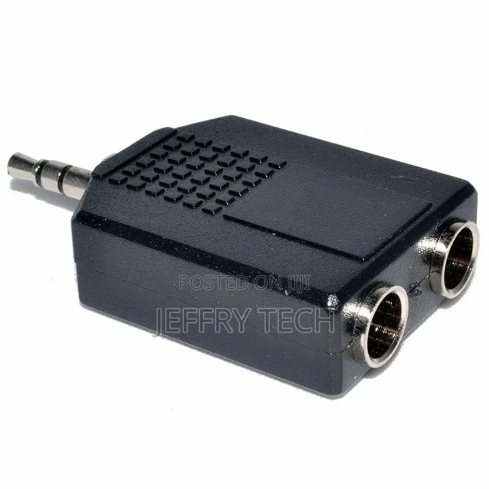 Stereo 3.5mm Male Plug to Dual 6.35mm 1/4 Female Jack Audio
